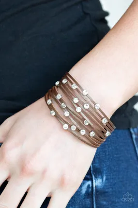 Paparazzi Meant To BEAM Brown Wrap Bracelet