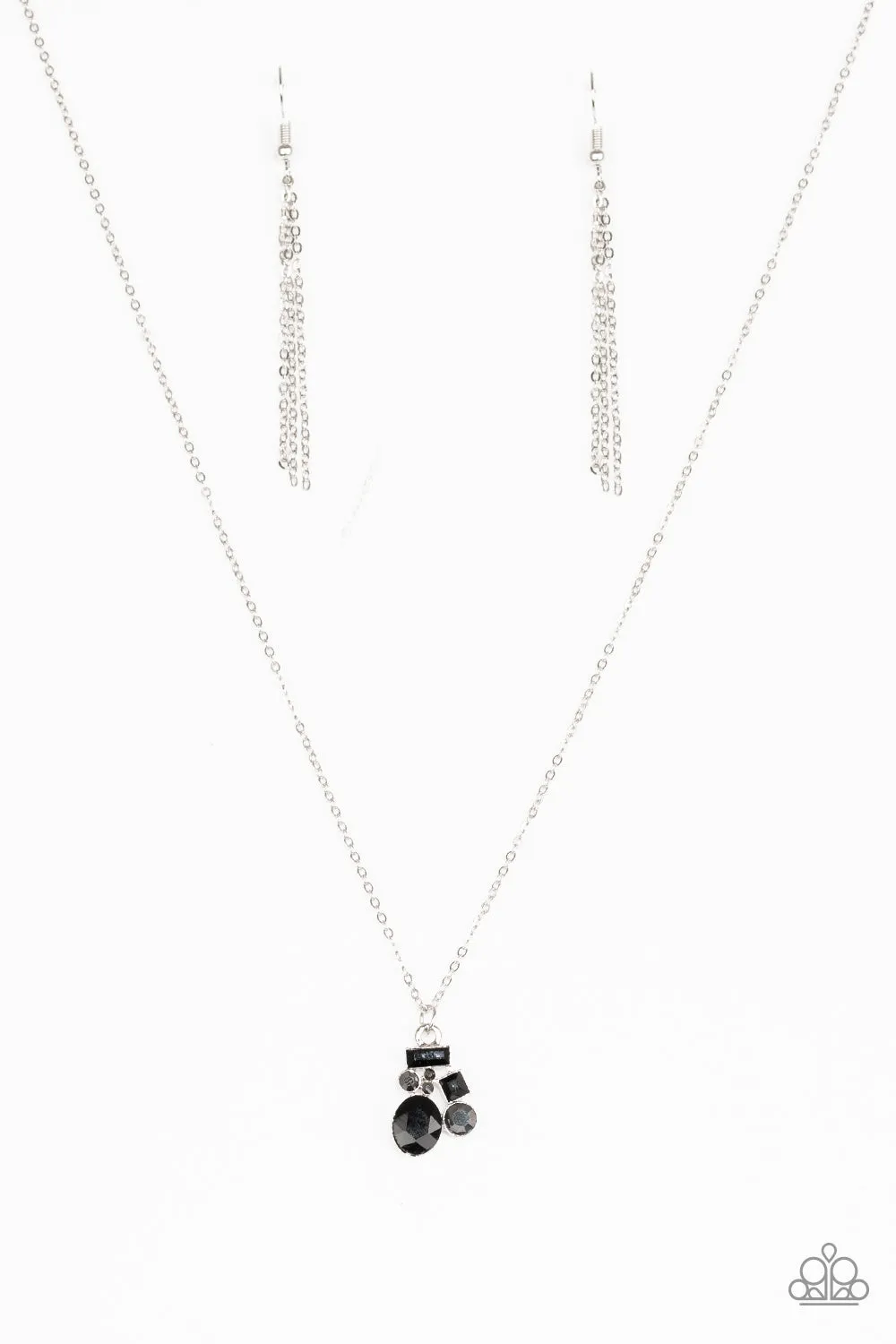 Paparazzi Time To Be Timeless Black Necklace Set