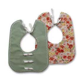 Peaches Pretty Square Bib