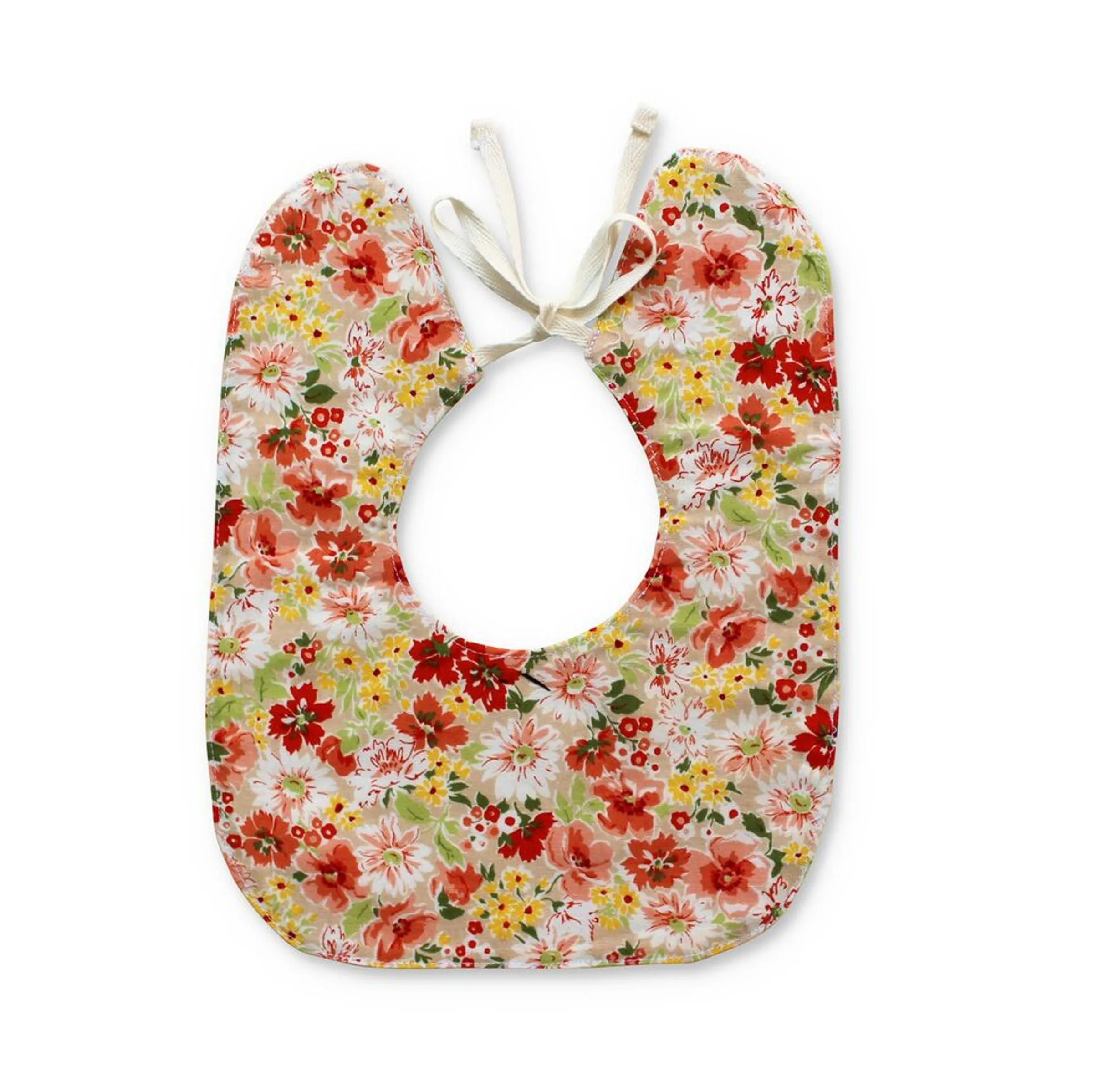 Peaches Pretty Square Bib