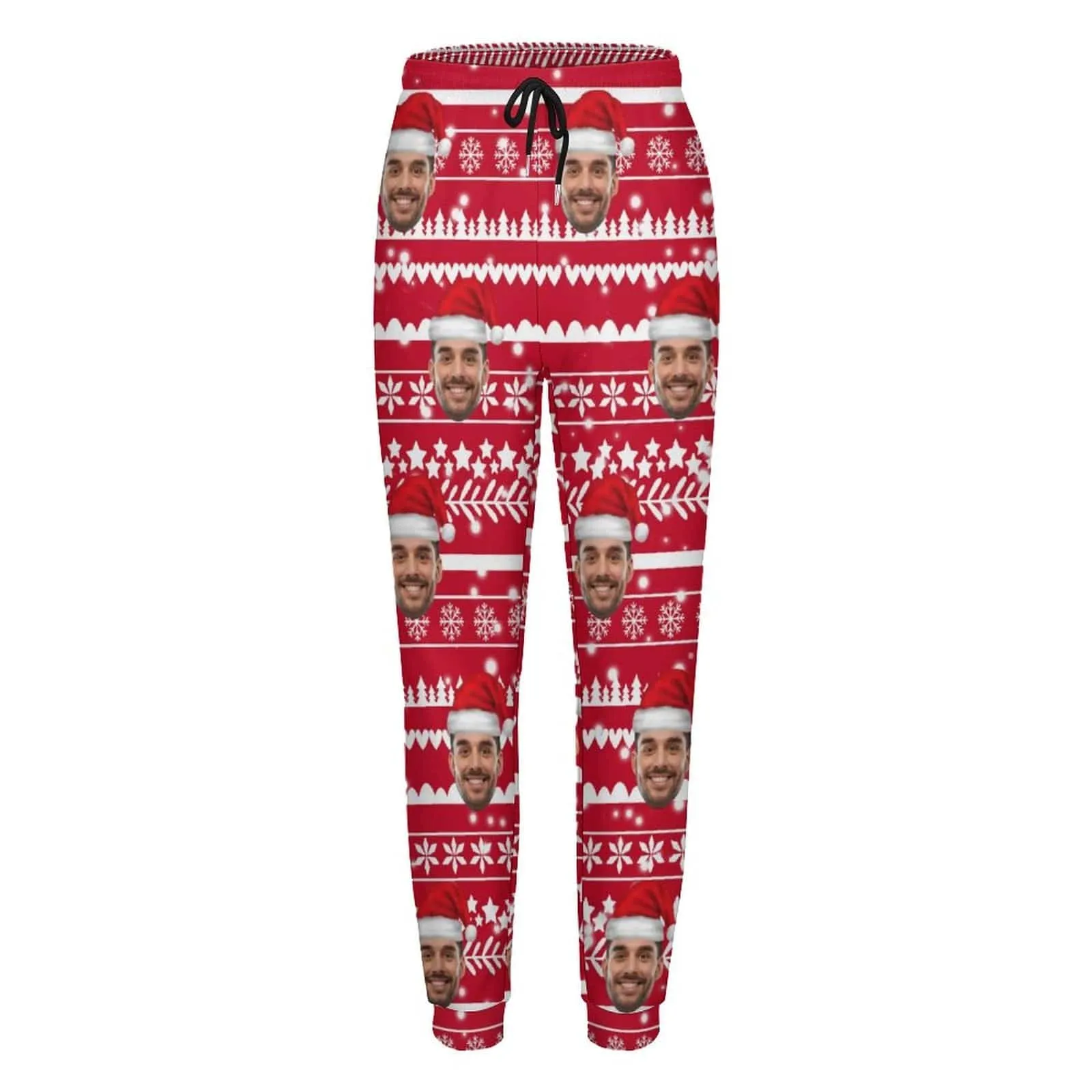 Personalized Christmas Sweatpants Custom Face Pants Women's All Over Print Personalized Casual Sweatpants