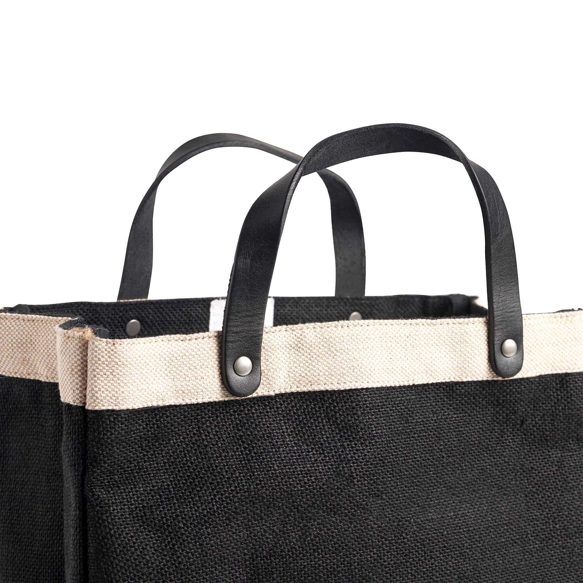 Petite Market Bag in Black with “OFF THE GRID”