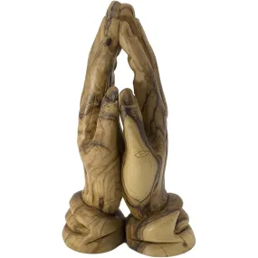 Praying Hands Made in Olive wood From Bethlehem Holyland  - 3 sizes