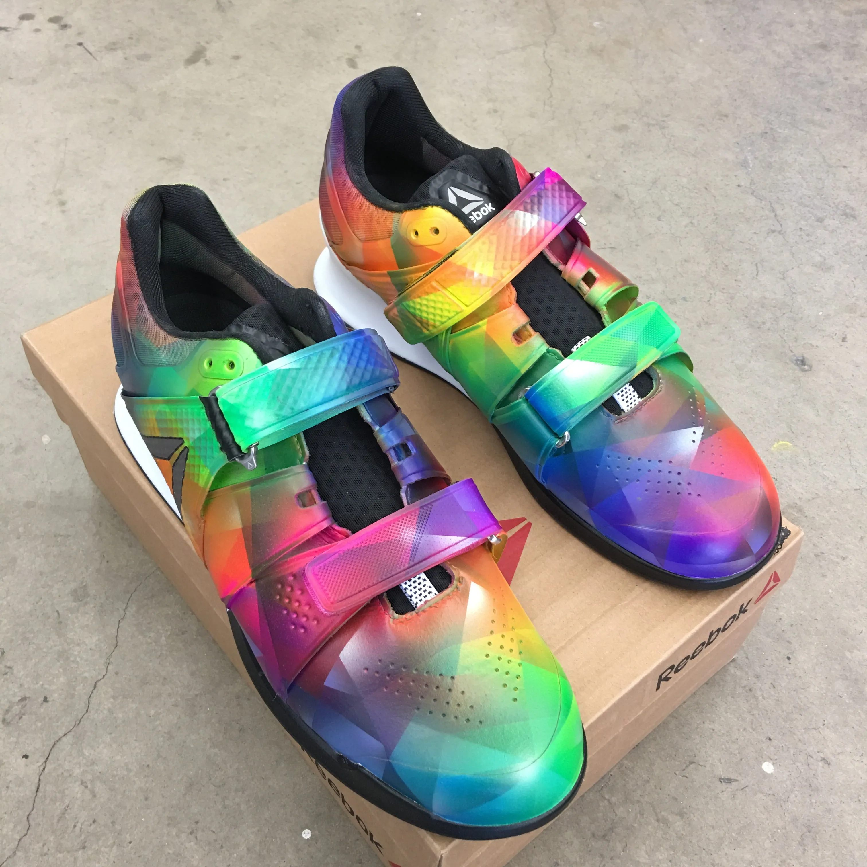 Prism Reebok Legacy Weightlifting Shoes - Hand Painted