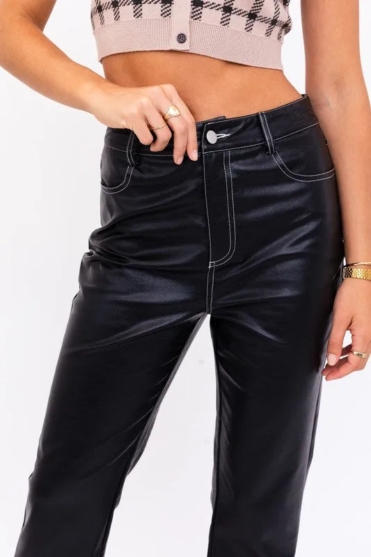 PU Leather Pants by LE LIS