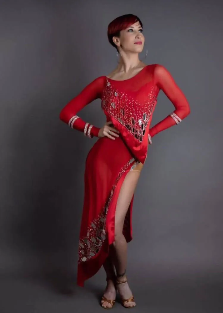 Red Latin Dress by Art-Master For Sale