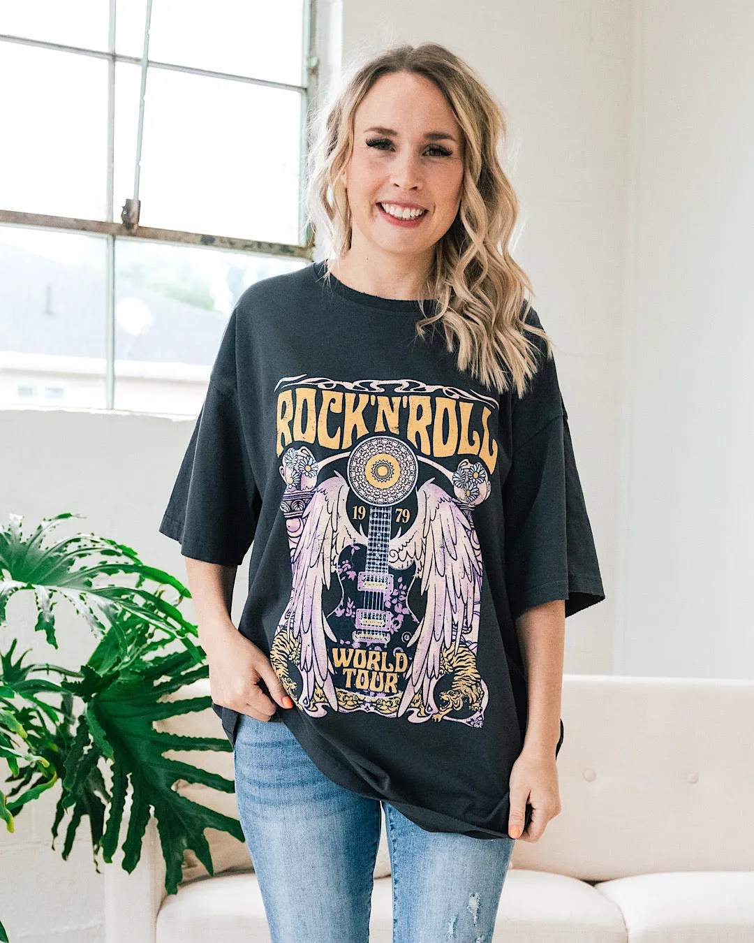 Rock N Roll World Tour 1979 Oversized Tee