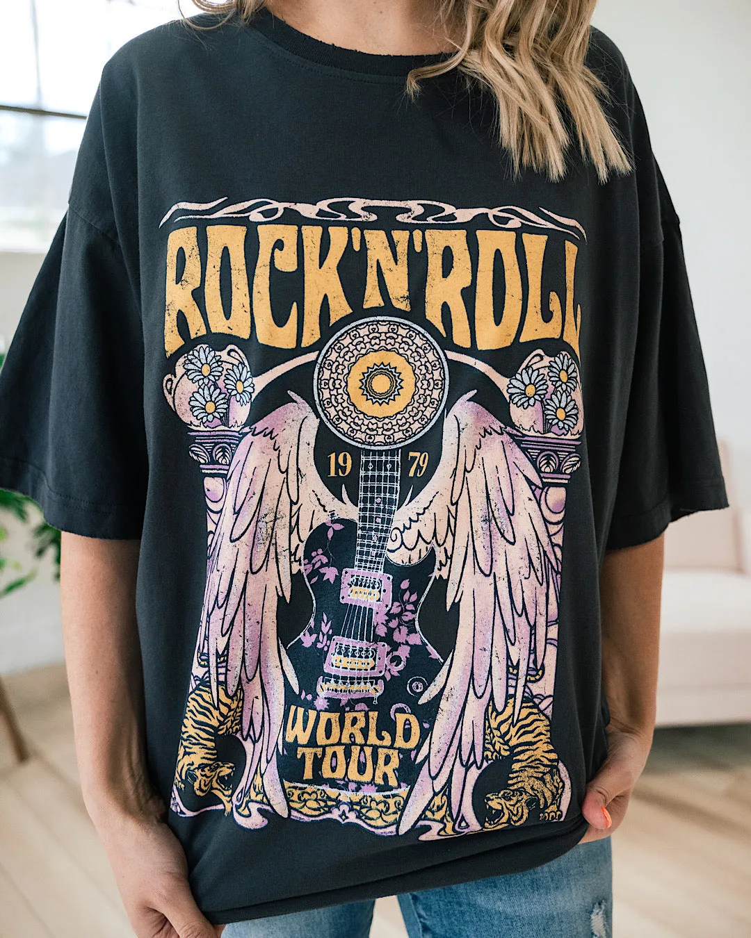 Rock N Roll World Tour 1979 Oversized Tee