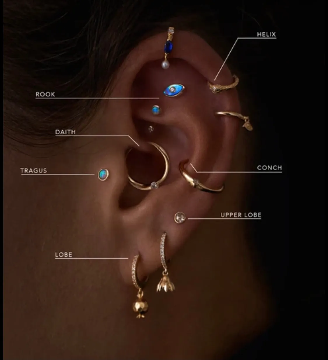 Rook earring E104