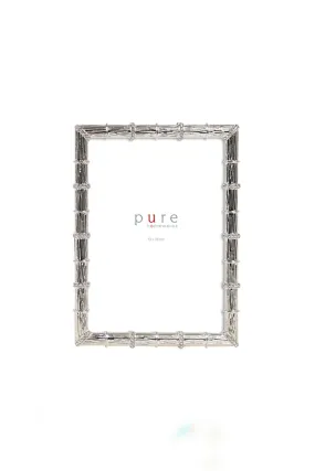 SILVER BAMBOO & JEWEL PHOTO FRAME MEDIUM