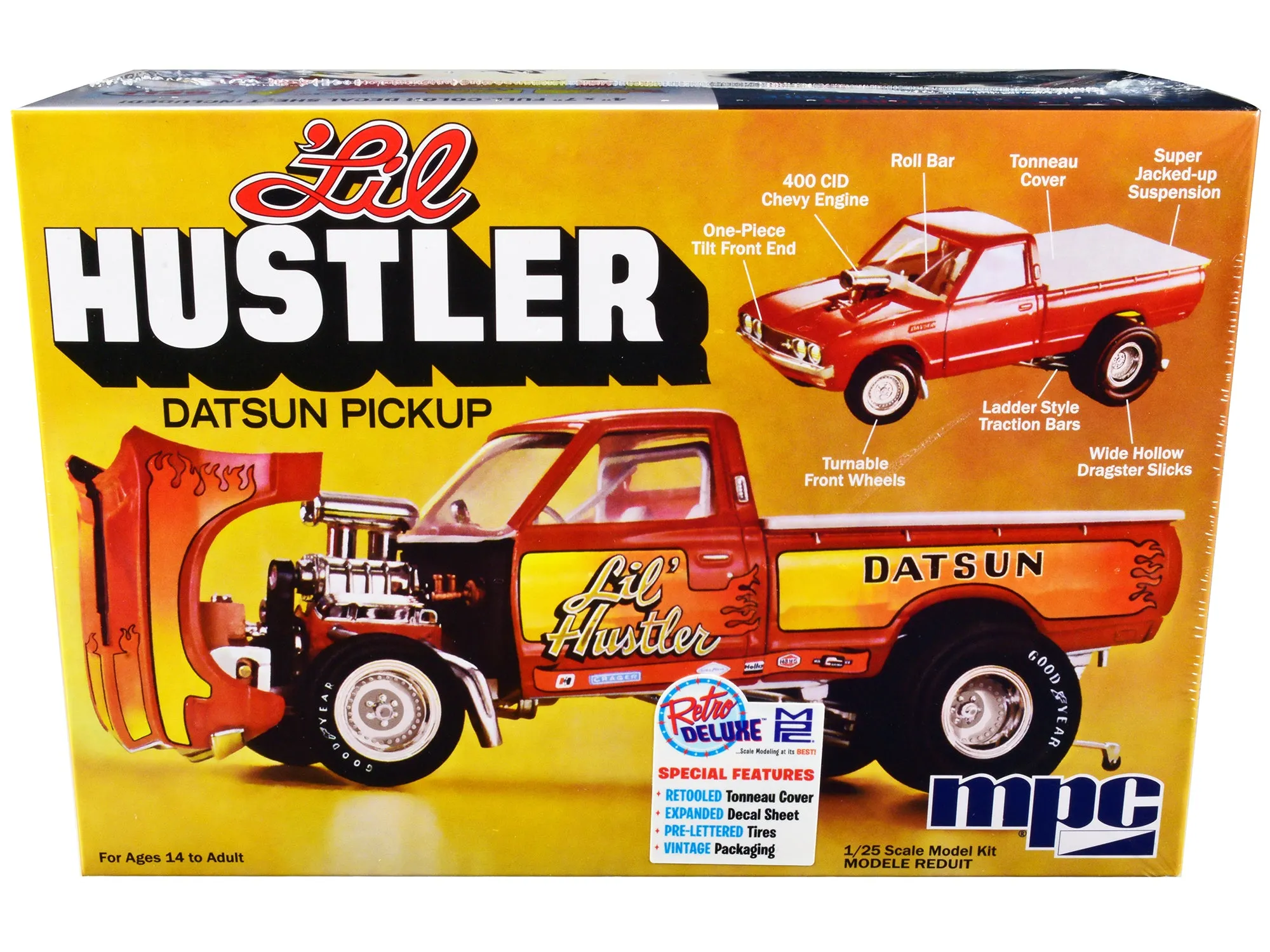 Skill 2 Model Kit 1975 Datsun Pickup Truck Lil Hustler 1/25 Scale Model by MPC