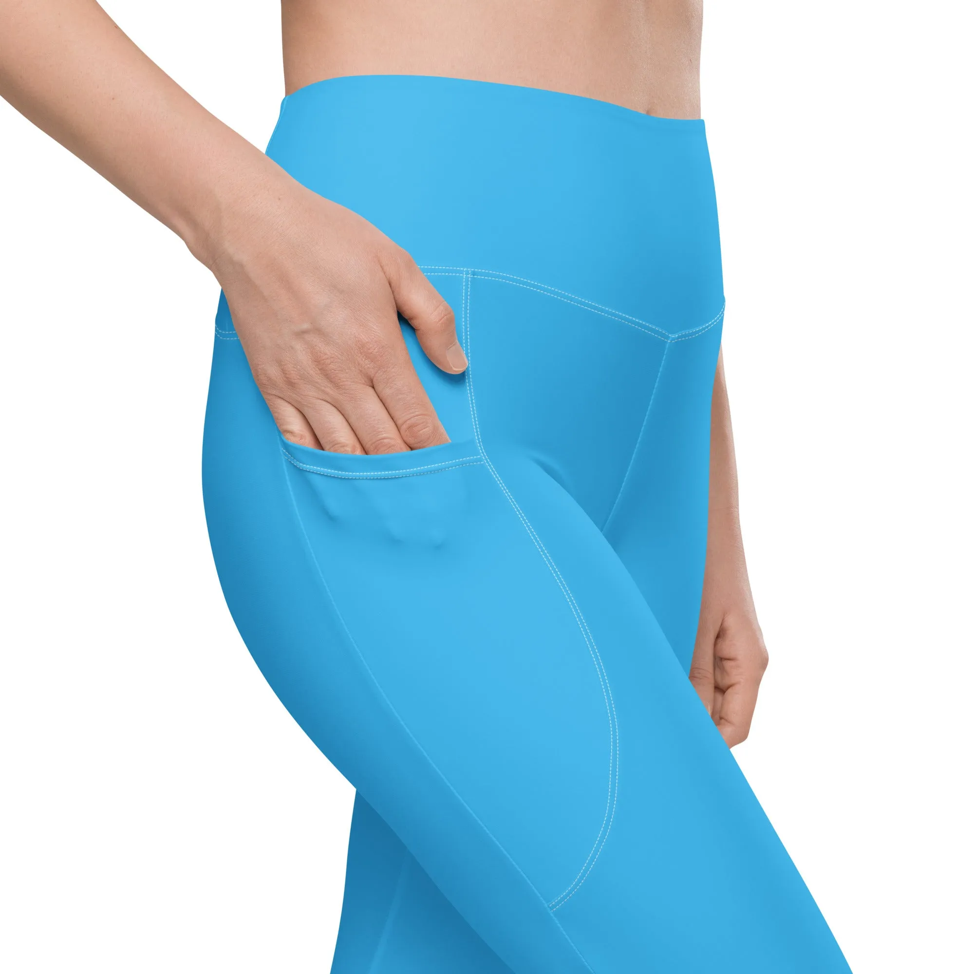 Sky Blue Leggings with pockets