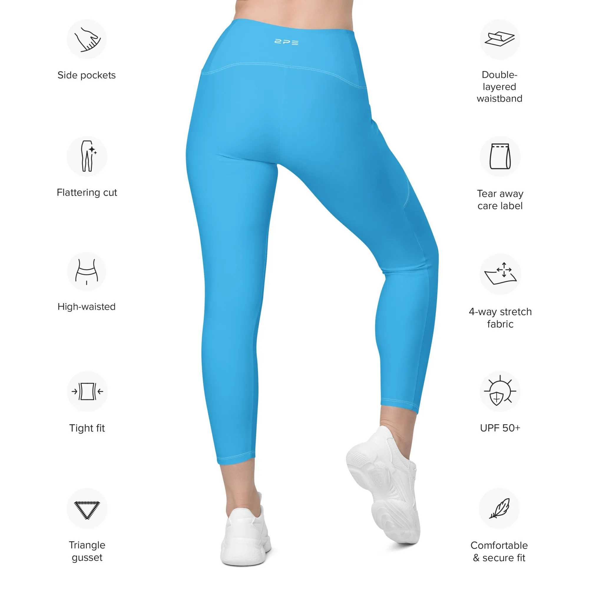 Sky Blue Leggings with pockets