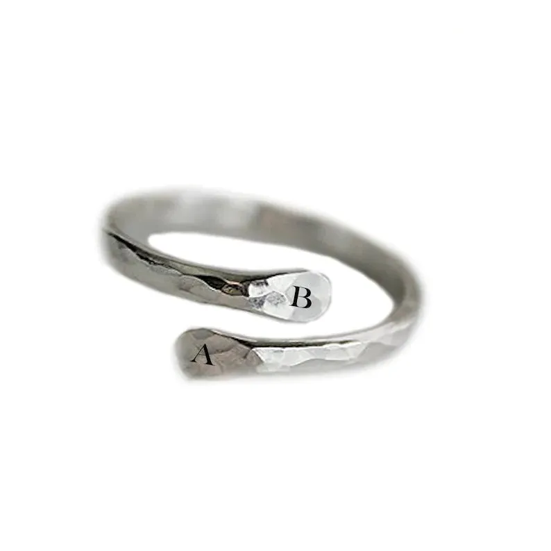 Sterling Silver Bypass Thumb Ring - Wrap Ring