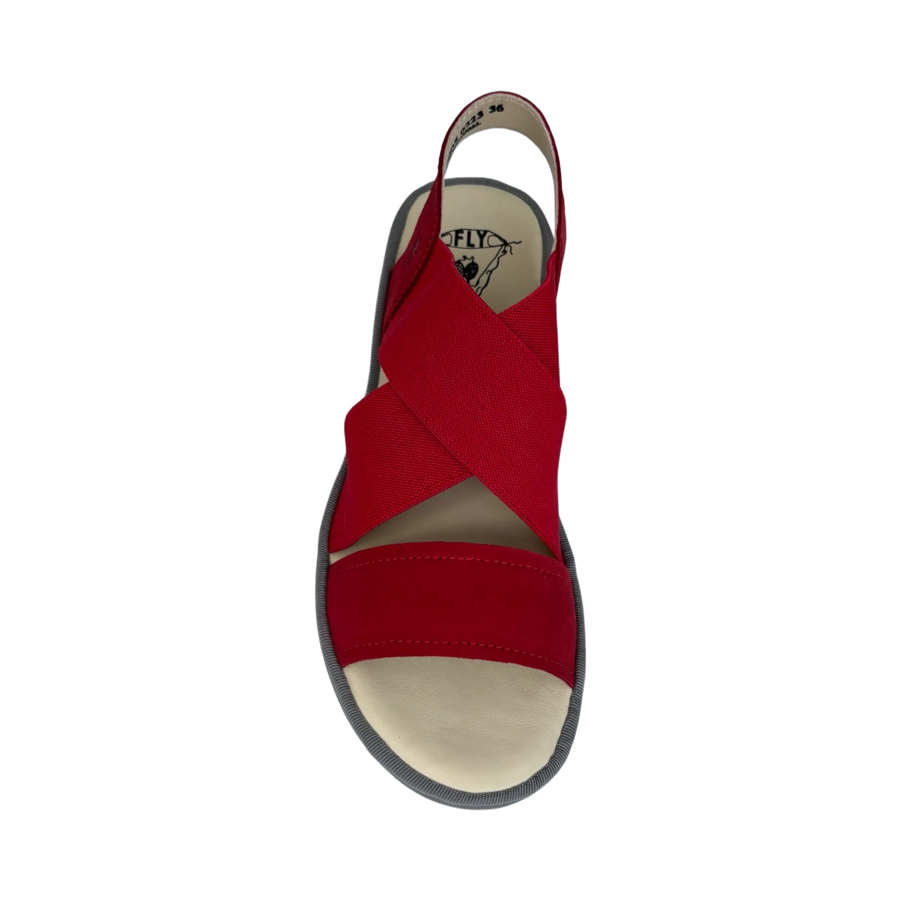 TAJI502 Lipstick Red Crossover Sandal