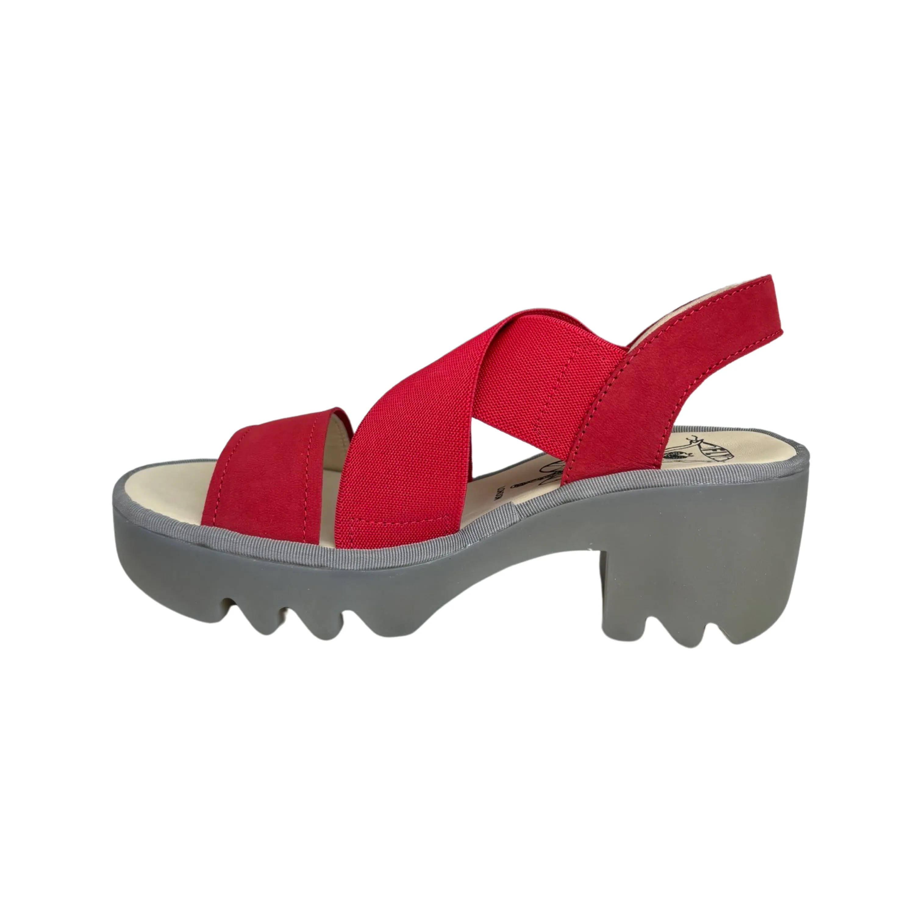 TAJI502 Lipstick Red Crossover Sandal