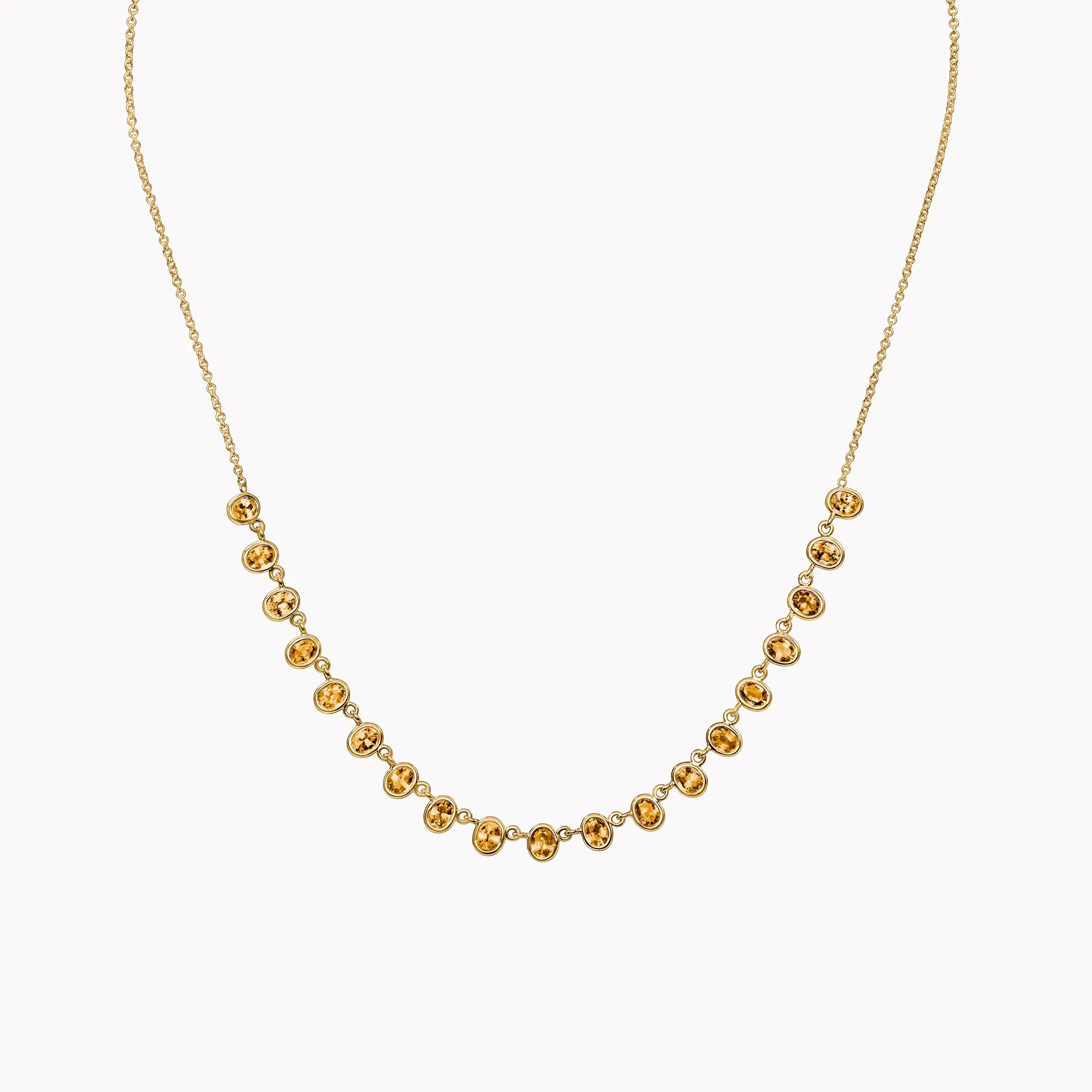 The Petite Lena Honey Sapphire Necklace