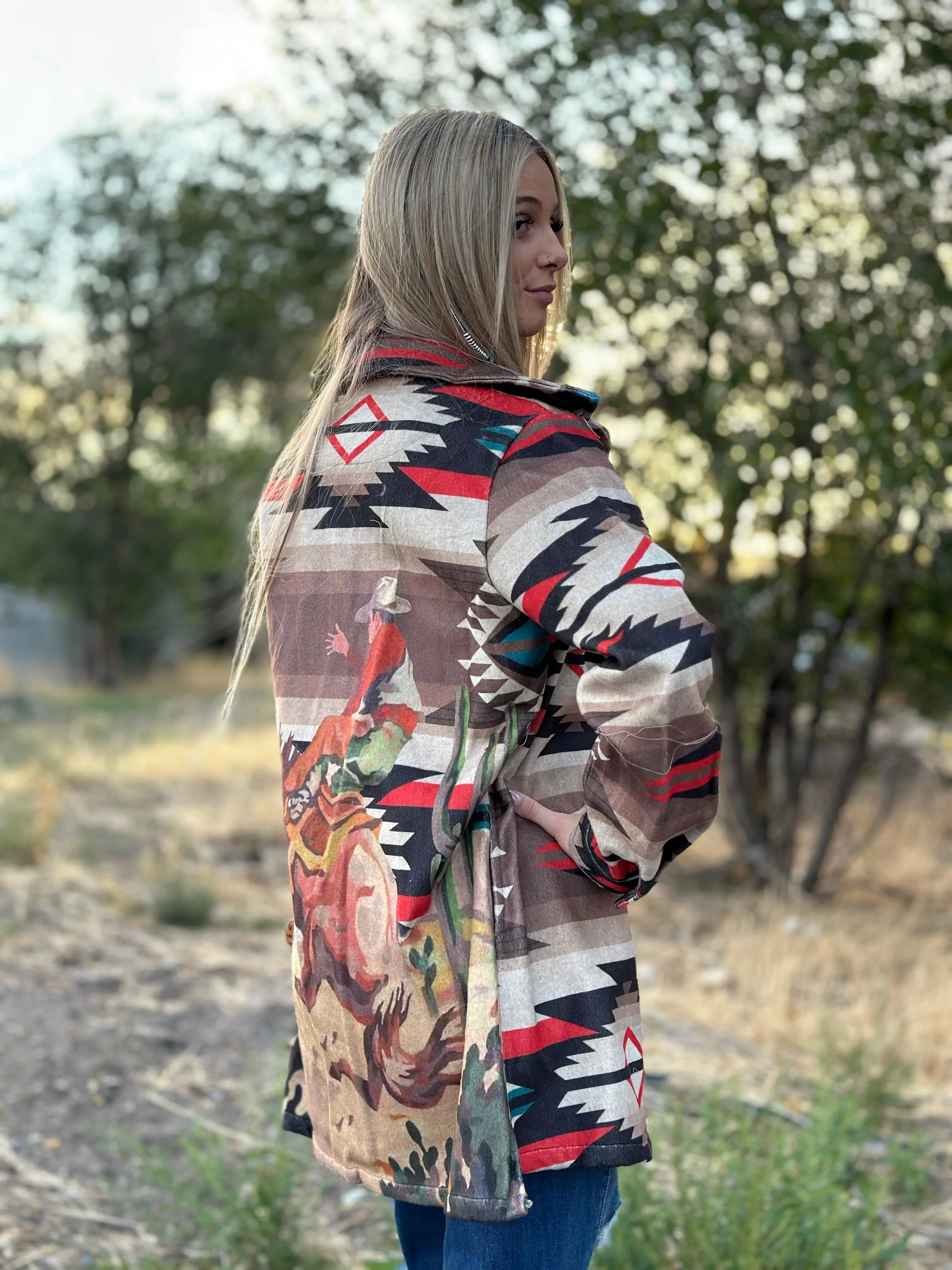 The Rivera Ranch Cactus Cowboy Aztec Coat