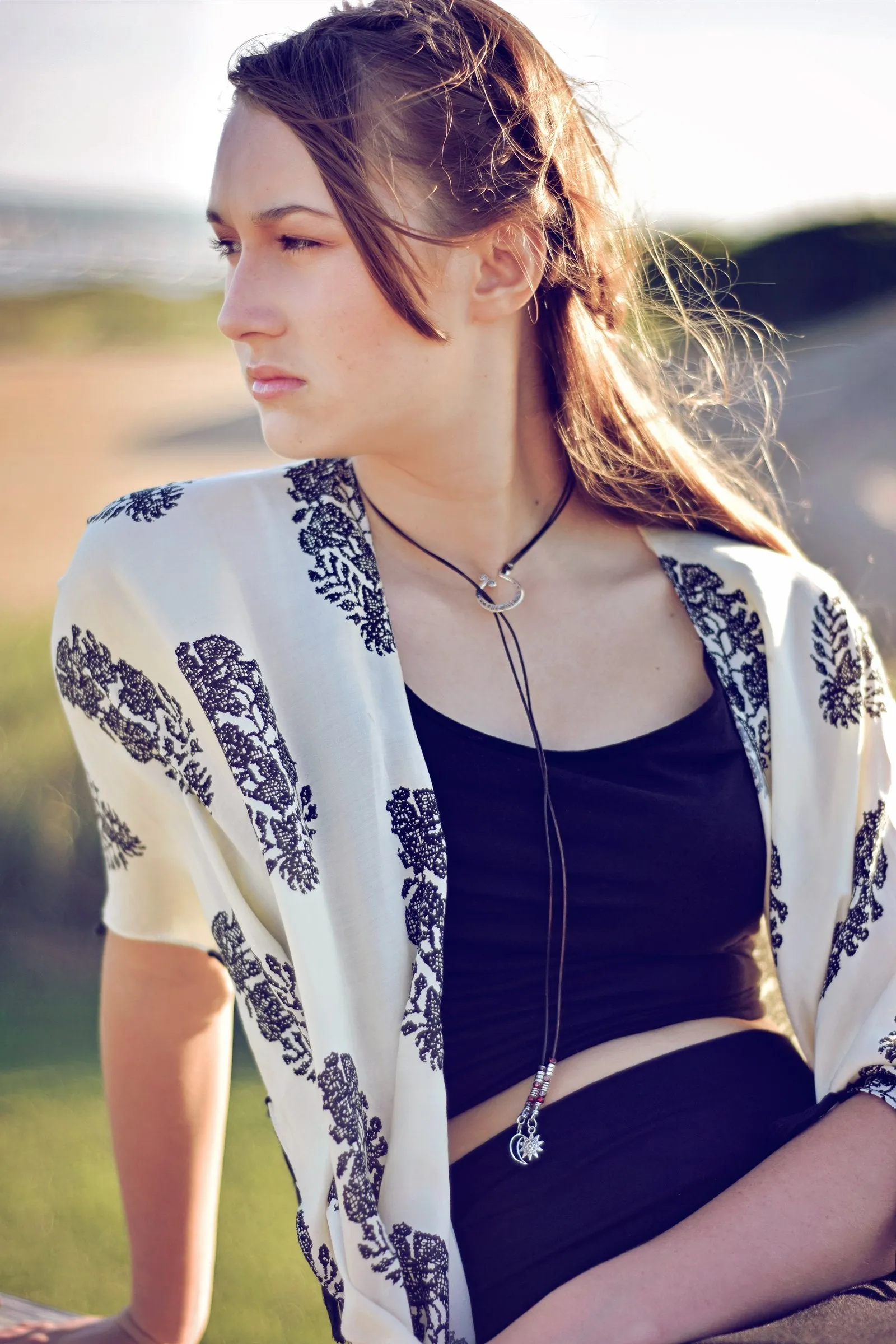 tide pool swirl choker // lariat necklace