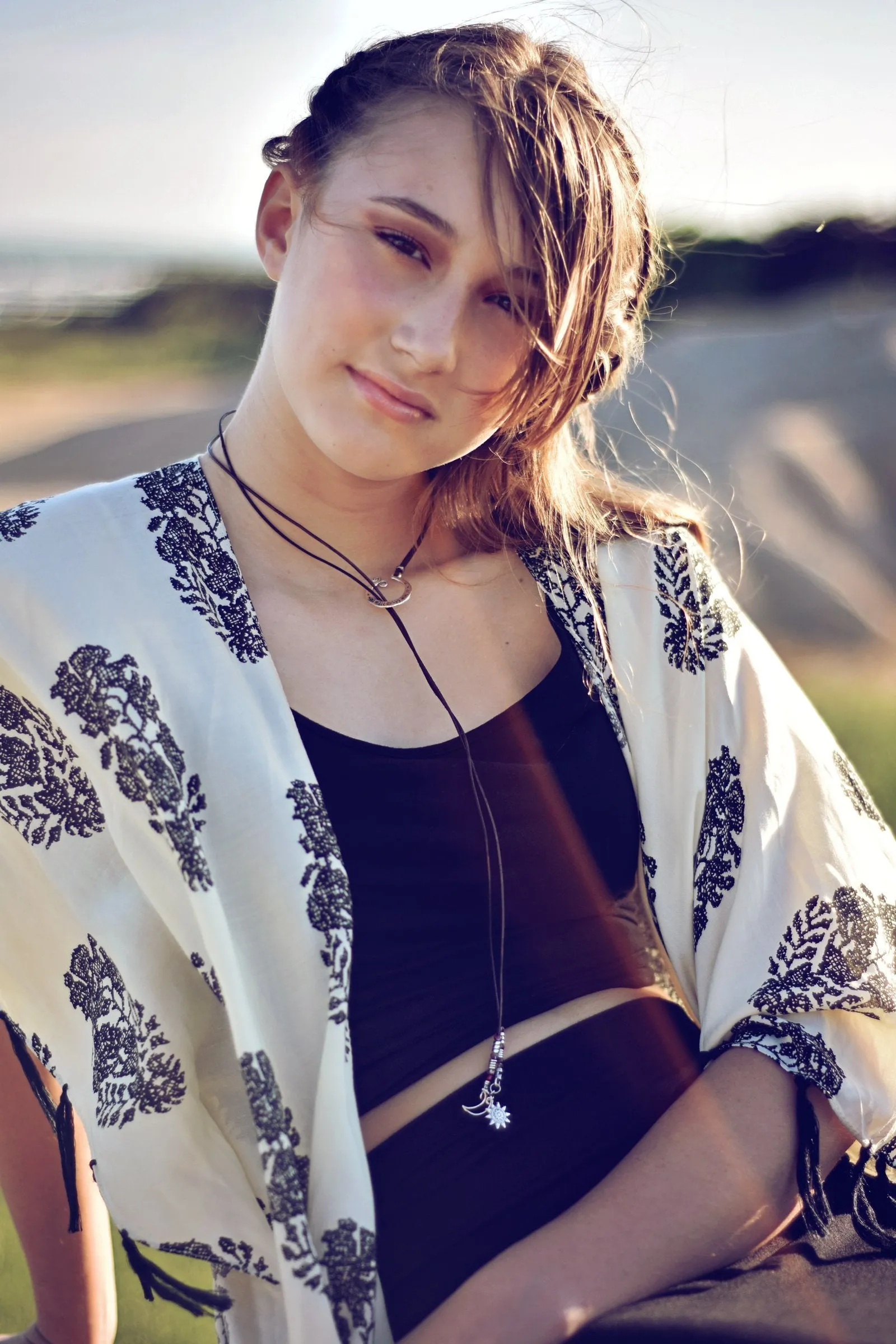 tide pool swirl choker // lariat necklace