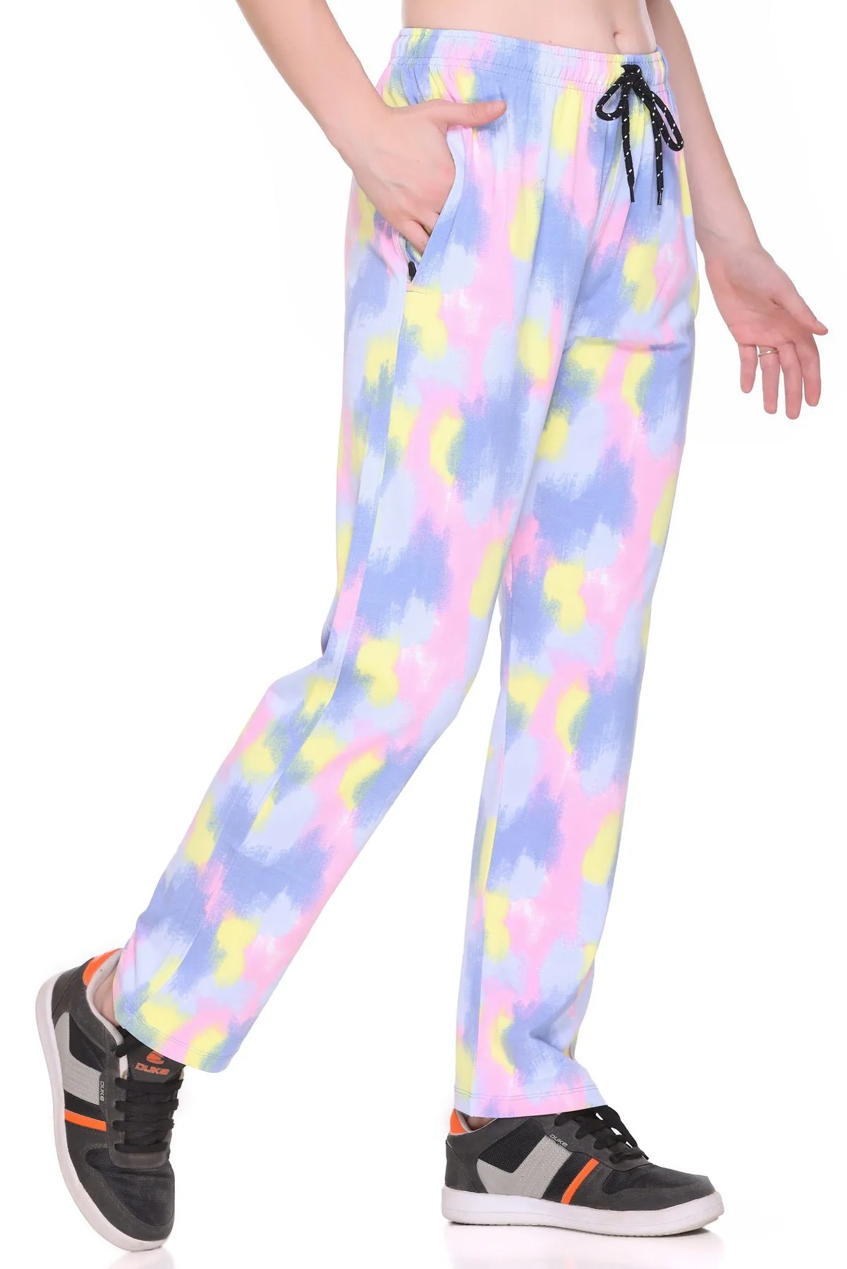 Tie-Dye Night Pajamas For Women - Blue & Pink