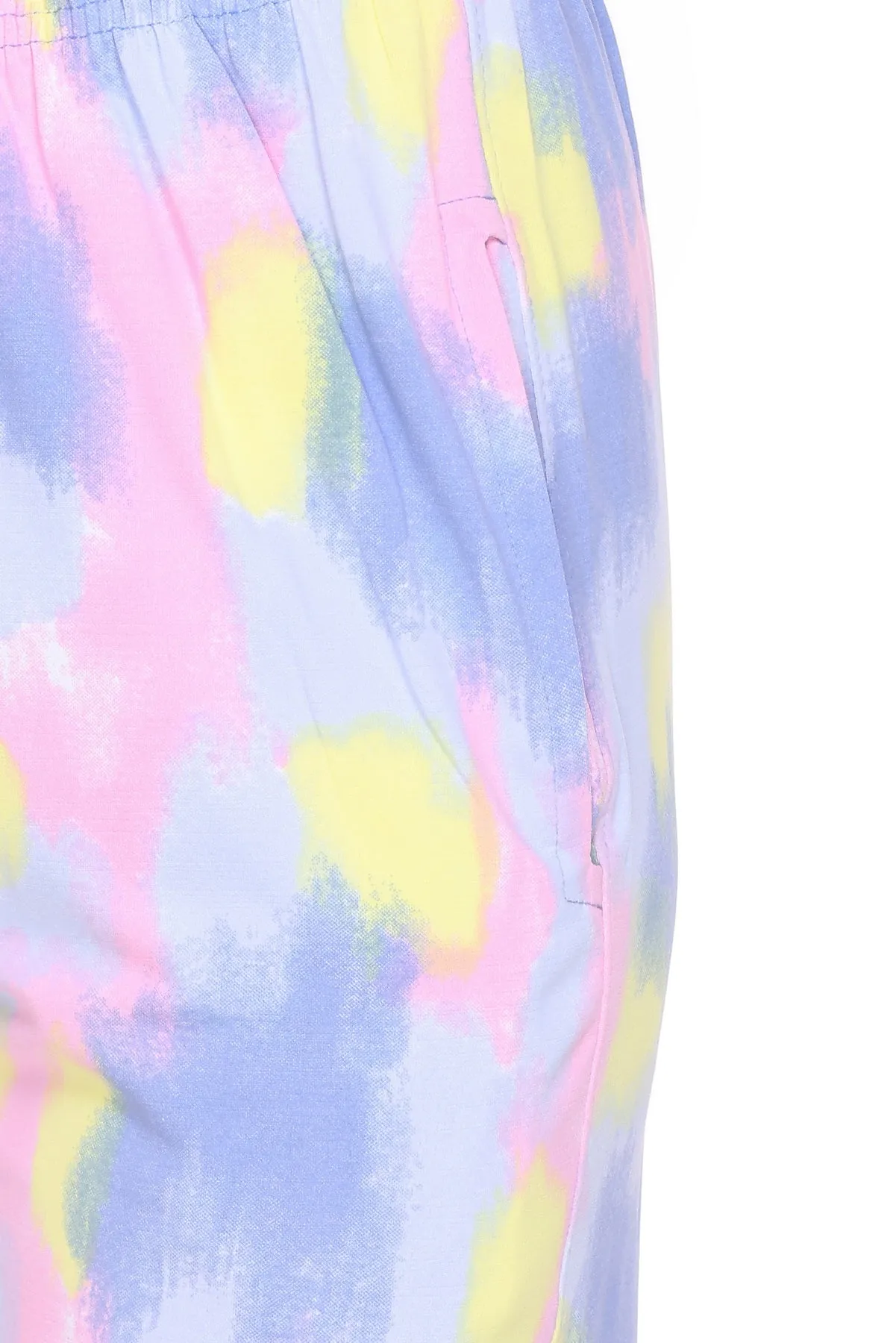 Tie-Dye Night Pajamas For Women - Blue & Pink