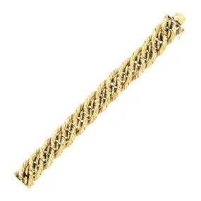 TIFFANY & CO. Vintage 18k Gold Twisted Curb Chain Bracelet 57.0dwt