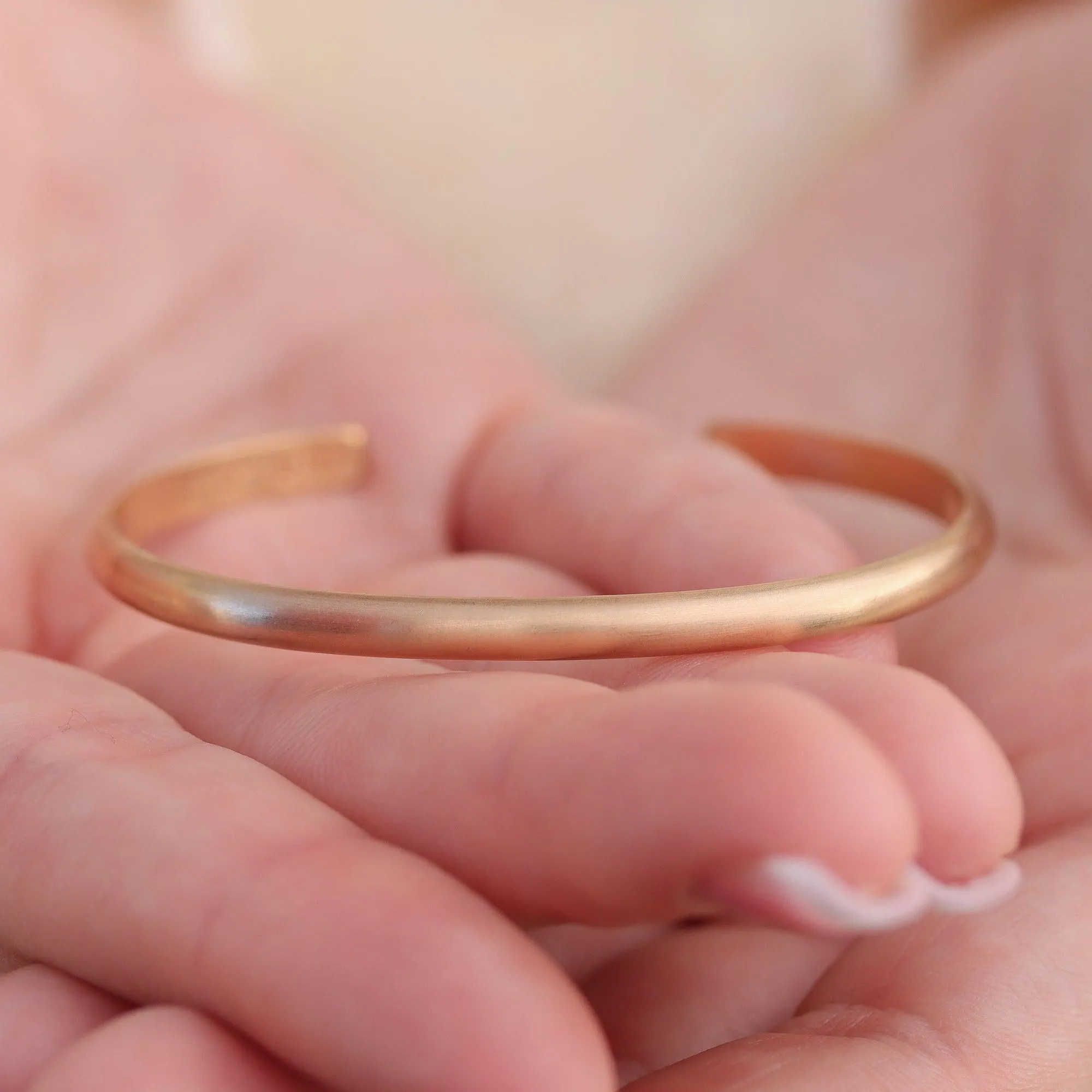 Wide Matte Gold Cuff Bracelet