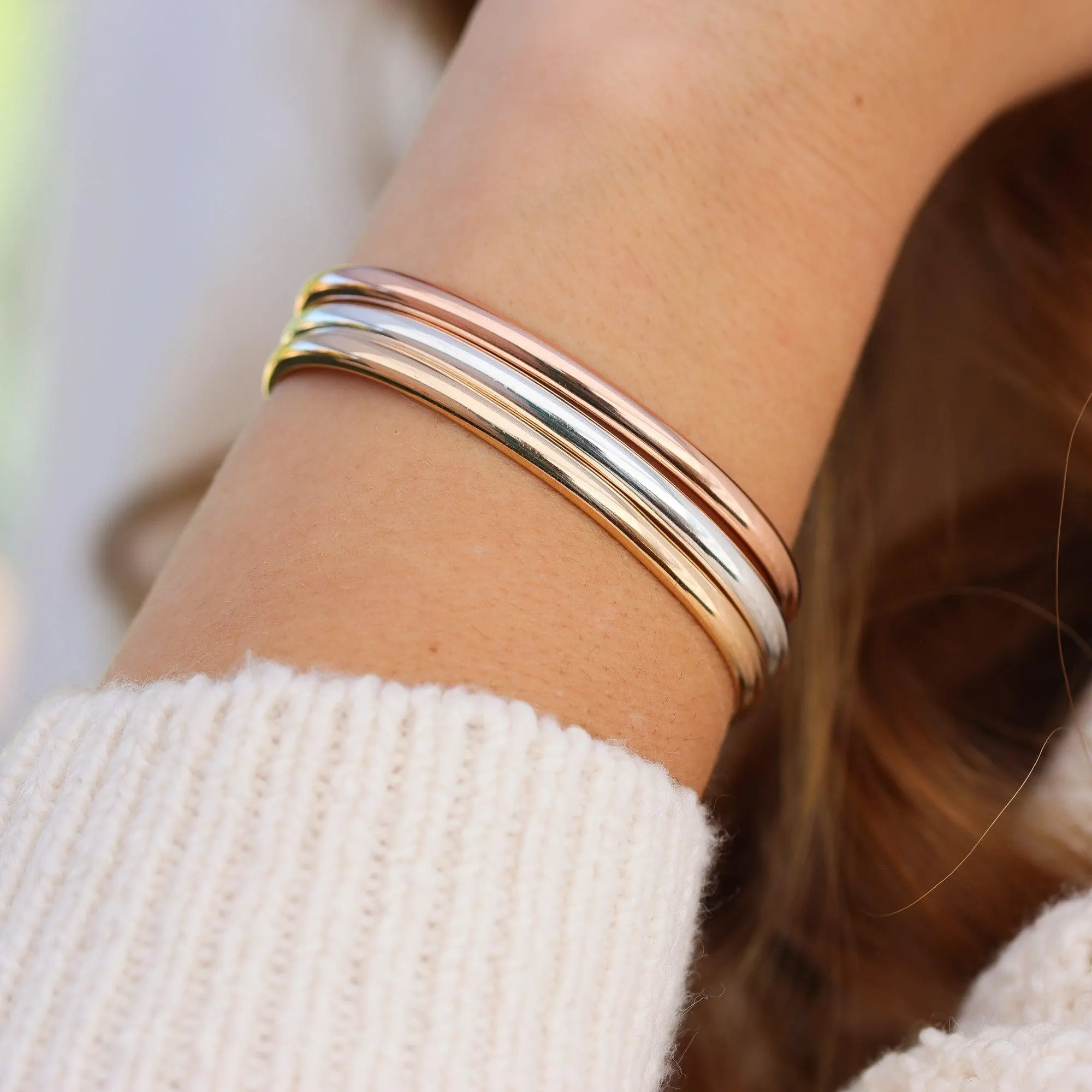 Wide Matte Gold Cuff Bracelet