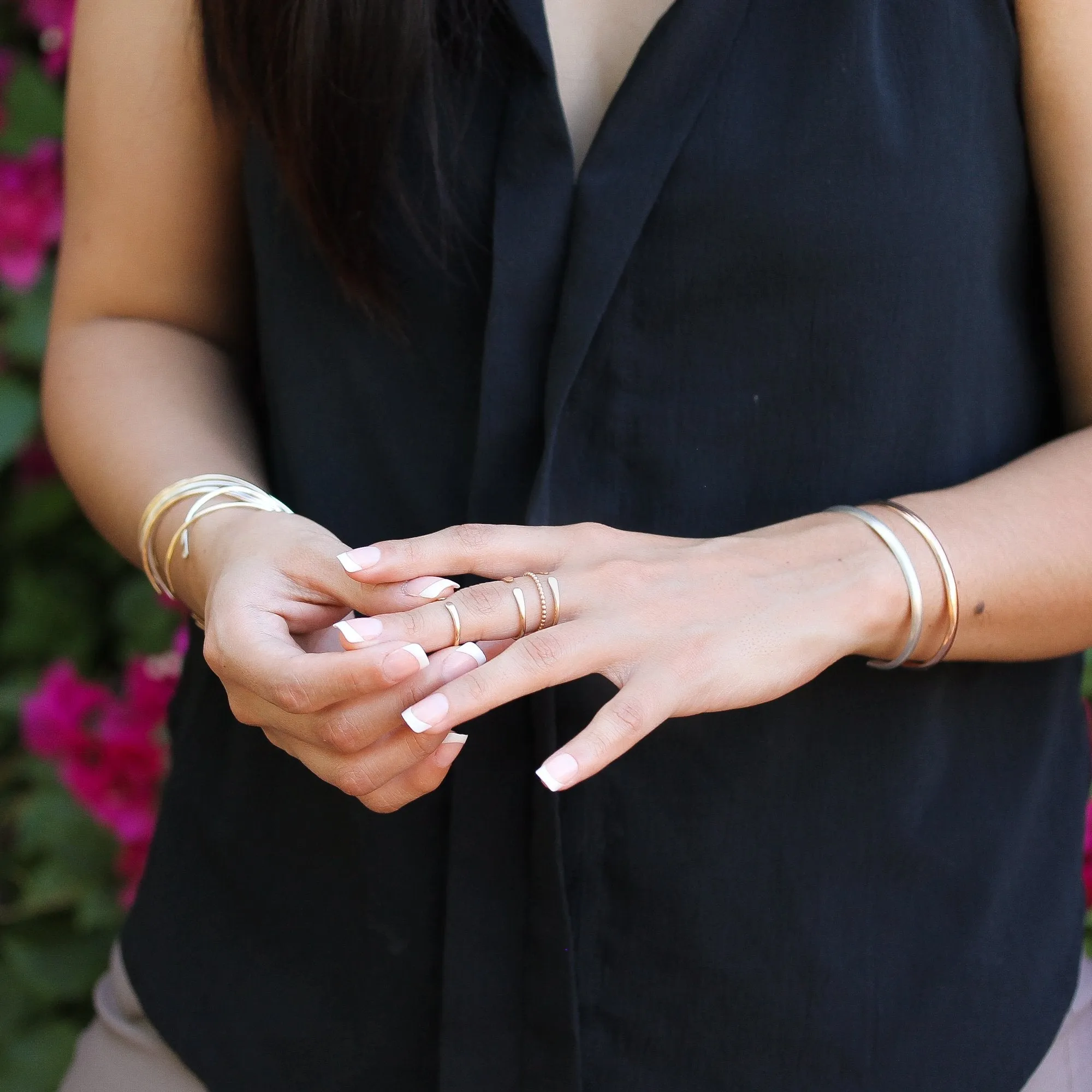 Wide Matte Gold Cuff Bracelet