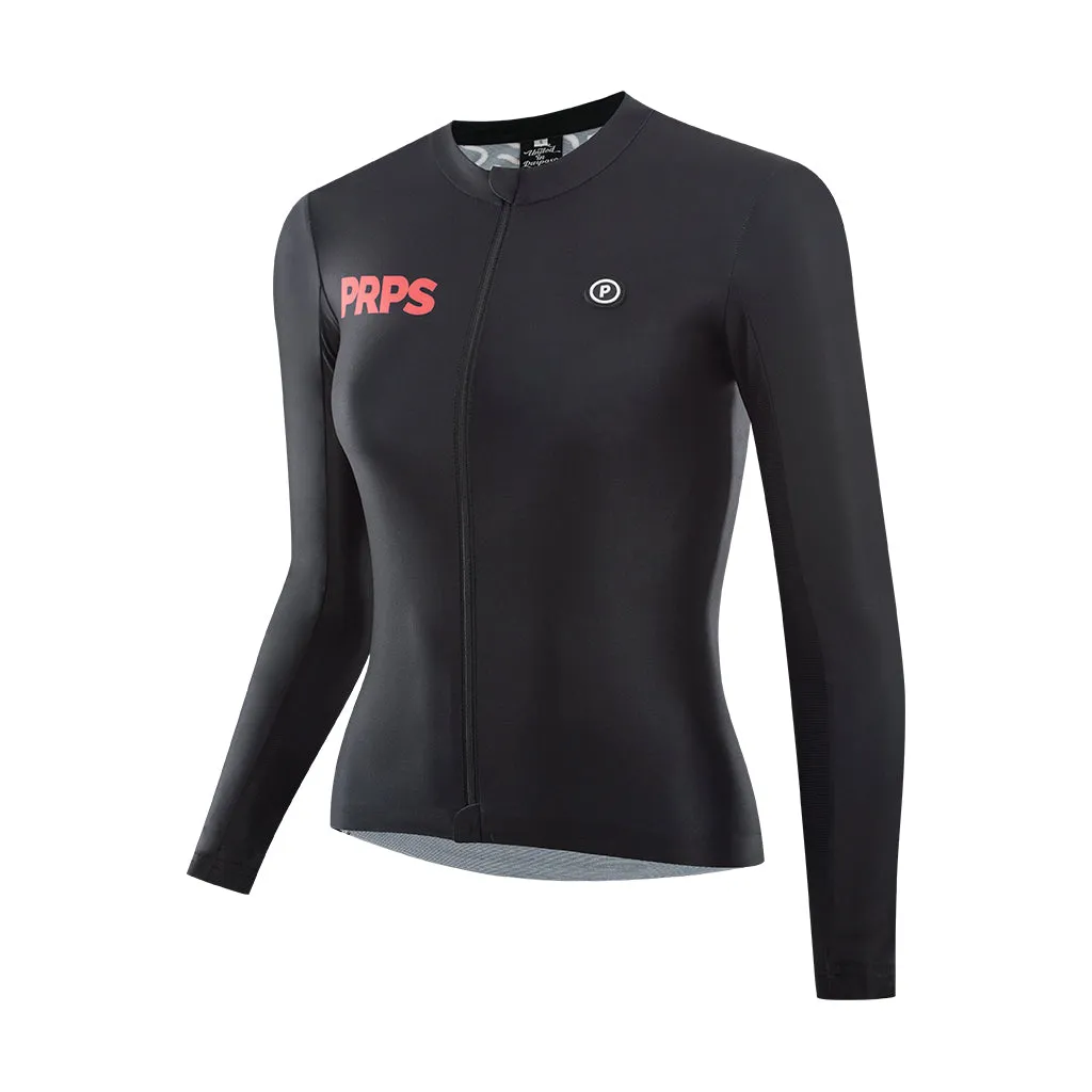 Women Pro Cycling Jersey v3 Long Sleeve (Black)