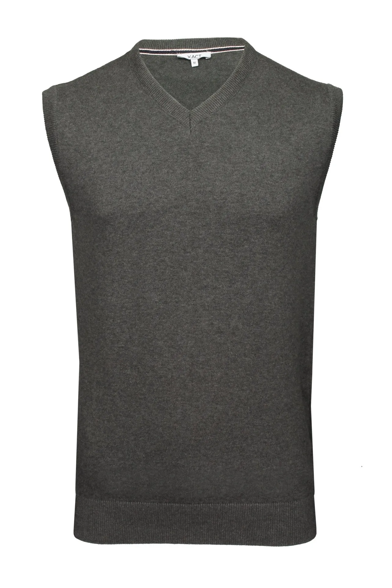 Xact Mens Knitted Sleeveless Vest/ Tank Top Jumper - 100% Cotton