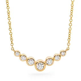 Yellow Gold Bezel Set Diamond Necklet