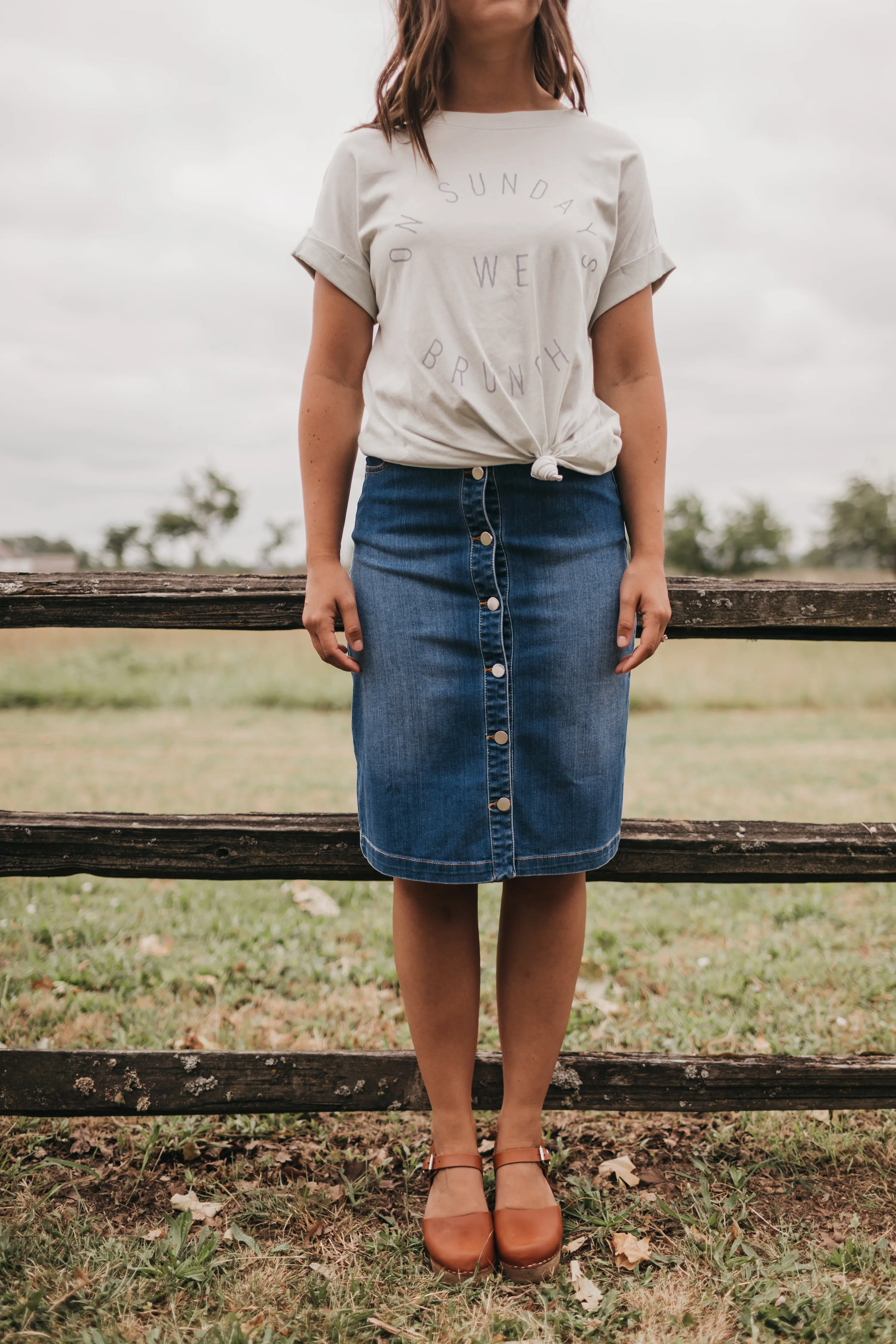 Zoe Denim Skirt In BLUE