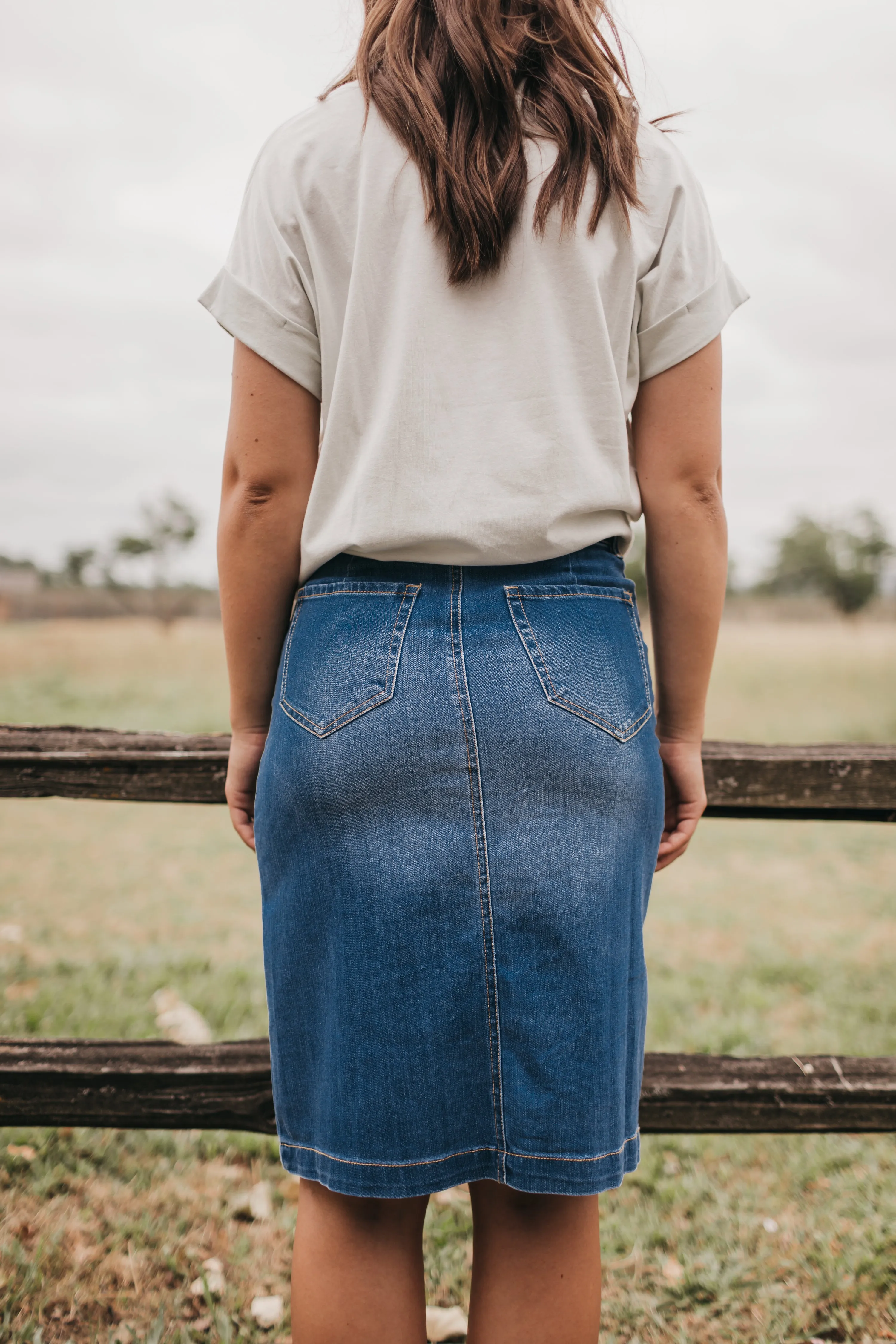 Zoe Denim Skirt In BLUE